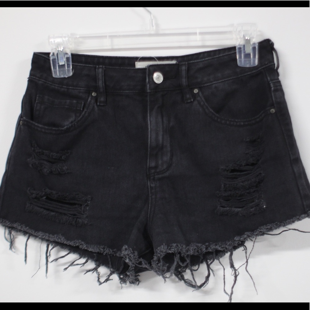 Black high waisted shorts size 24